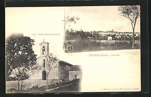 Carte postale Tulette, Vue Sud, Notre-Dame du Roure