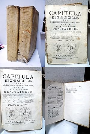 Seller image for capitula regni siciliae quae cura ejusdem regni deputatorum tomus primus et secundus (opera cpl.) for sale by STUDIO PRESTIFILIPPO NUNZINA MARIA PIA