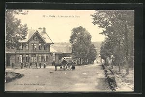 Carte postale Poix, L`Avenue de la Gare, Hotel Lecornut-Barbet