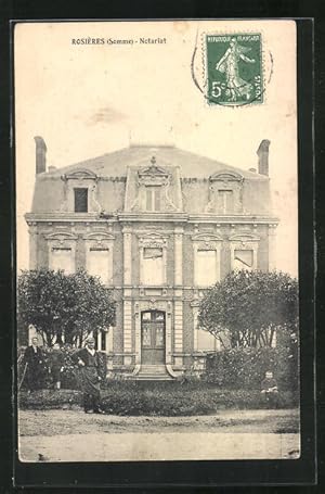 Carte postale Rosières, Notariat, vue du bâtiment