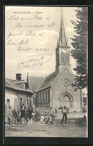 Carte postale Plachy-Buyon, L`Église, l'Église