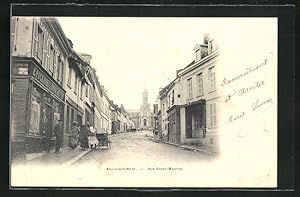 Carte postale Ailly-sur-Noye, Rue Saint-Martin, vue de la rue