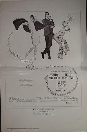 Seller image for Cactus Flower Pressbook 1969 Walter Matthau, Ingrid Bergman for sale by AcornBooksNH