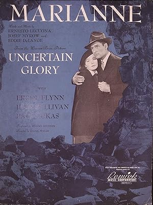 Seller image for Uncertain Glory Sheet Music 1944 Errol Flynn, Jean Sullivan for sale by AcornBooksNH