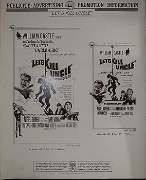 Imagen del vendedor de Let's Kill Uncle Pressbook 1966 Nigel Green, Mary Badham a la venta por AcornBooksNH