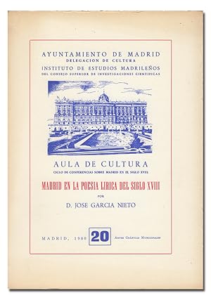 Seller image for Madrid en la poesa lrica del siglo XVIII. for sale by Librera Berceo (Libros Antiguos)