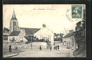Carte postale Vemars, Le Carrefour et Eglise