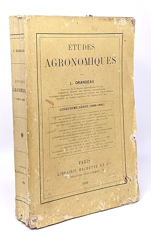 Études agronomiques - cinquième série 1889-1890