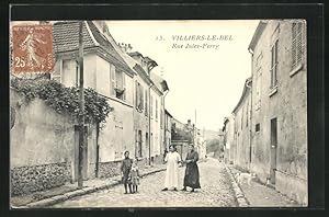Carte postale Villiers-le-Bel, Rue Jules-Ferry