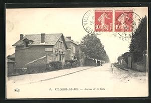 Carte postale Villiers-le-Bel, Avenue de la Gare