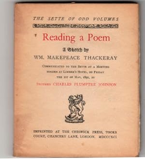 Reading a Poem By WM. Makepeace Thackeray.