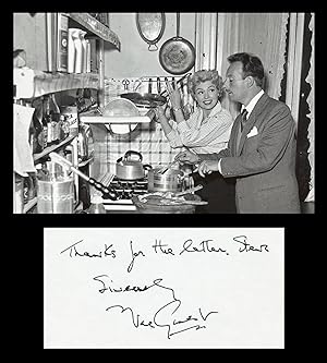Seller image for Val Guest (1911-2006) - Signed card + Photo - 1989 for sale by PhP Autographs