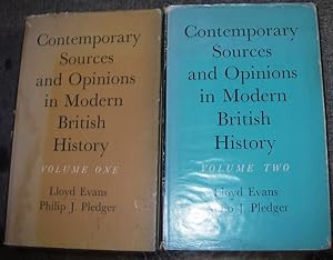 Imagen del vendedor de Contemporary Sources and Opinions in Modern British History, Volume One & Two a la venta por eclecticbooks