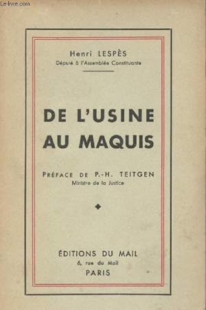 Seller image for De l'usine au maquis for sale by Le-Livre
