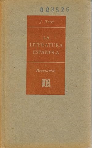 Imagen del vendedor de Literatura española, La. a la venta por La Librería, Iberoamerikan. Buchhandlung