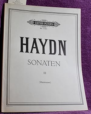 SONATEN FUR KLAVIER ZU ZWEI HANDEN BAND III