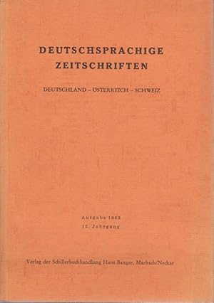 Deutschsprachige Zeitschriften 12. Band : Deutschland, Österreich, Schweiz und internationale wis...