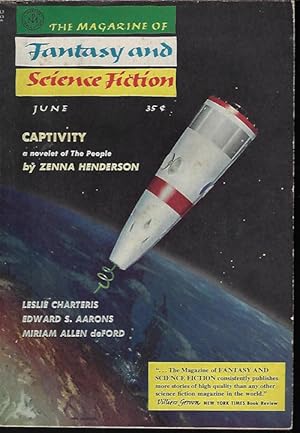 Imagen del vendedor de The Magazine of FANTASY AND SCIENCE FICTION (F&SF): June 1958 a la venta por Books from the Crypt