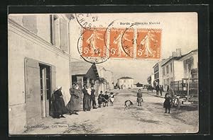 Carte postale Bords, Place du Marché