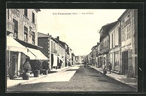 Carte postale Vic-Fezensac, Cafe Divan, Rue d`Auch