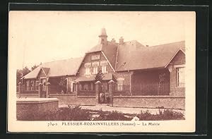 Carte postale Plessier-Rozainvillers, La Mairie, vue de Hôtel de Ville