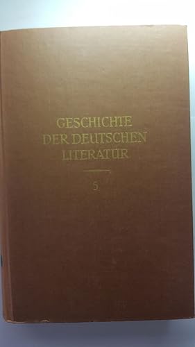 Die deutsche Literatur vom Späthumanismus zur Empfindsamkeit 1570-1750. Geschichte der deutschen ...