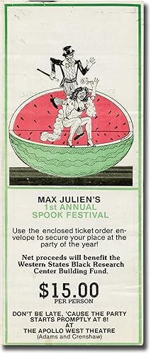 Max Julien's 1st Annual Spook Festival (Original flyer for the 1979 event)