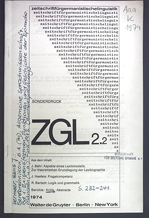 Imagen del vendedor de Kritik: Serebrennikow, B. A.: Allgemeine Sprachwissenschaft Band 1. Sonderdruck ZGL 2.2. a la venta por books4less (Versandantiquariat Petra Gros GmbH & Co. KG)