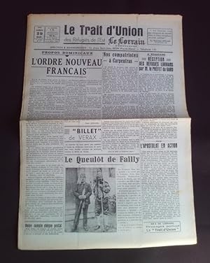 Le trait d'union des réfugiés de l'Est - Le lorrain - N°6 29 Mars 1941