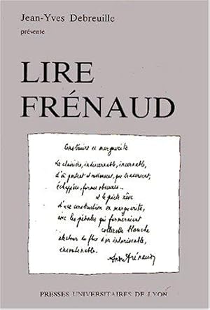 Bild des Verkufers fr Lire Frnaud zum Verkauf von JLG_livres anciens et modernes