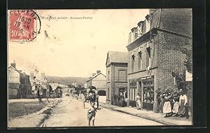 Carte postale Saint-Aubin, Hameau-Panier, vue de la rue im Ortskern