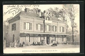 Carte postale Motteville, L`Hôtel du Chemin de Fer