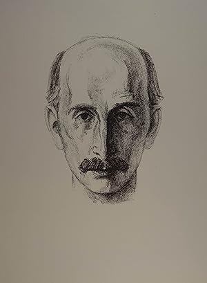 Bild des Verkufers fr Lithographie Portrait "Alfred Mombert", rechts unterhalb mit dem Trockenstempel des "Verein fr Original-Radierung Karlsruhe" 1926, 60 x 47 cm (Blattgr.) zum Verkauf von Antiquariat Johannes Mller