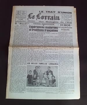 Le trait d'union des réfugiés de l'Est - Le lorrain - N°30 13 Septembre 1941