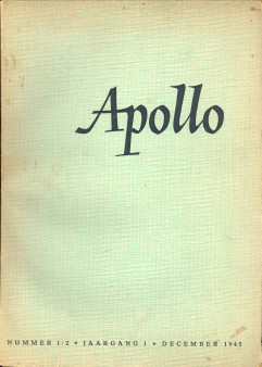 Apollo. Nummer 1/2, jaargang 1