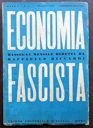 Economia fascista. Anno I  N° 1.