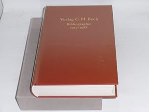 Bild des Verkufers fr Bibliographie Verlag C.H. Beck 1913-1988: Biederstein 1946-1988, Vahlen 1970-1988. zum Verkauf von Der-Philo-soph