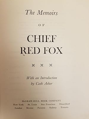 Memoirs of Chief Red Fox