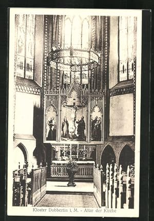 Ansichtskarte Dobbertin i.M., Altar in der Klosterkirche