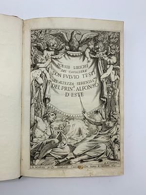 Bild des Verkufers fr Poesie liriche del Cavaliere Don Fulvio Testi. All'altezza serenissima del principe Alfonso d'Este zum Verkauf von Coenobium Libreria antiquaria