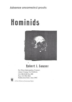 Immagine del venditore per Hominids by Robert J. Sawyer (First Edition) venduto da Heartwood Books and Art