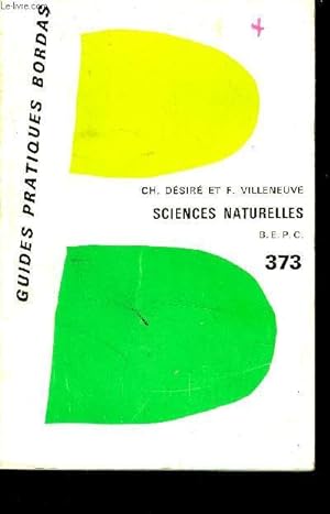 Imagen del vendedor de Sciences Naturelles au B.E.P.C. a la venta por Le-Livre