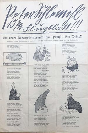 Peter Schlemihl. Flugblatt!!! 15 Pfg. Ein neuer Hohenzollerprinz!! Ein Prinz!! Ein Prinz!! Freudi...