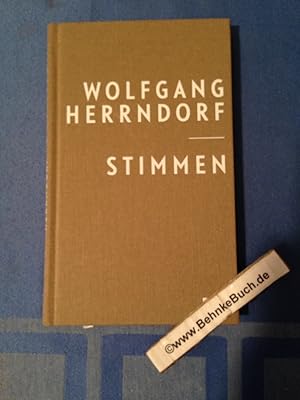 Bild des Verkufers fr Stimmen : Texte, die bleiben sollten. Wolfgang Herrndorf ; herausgegeben und mit einem Nachwort von Marcus Grtner und Cornelius Reiber zum Verkauf von Antiquariat BehnkeBuch