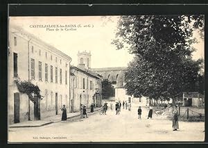 Carte postale Casteljaloux-les-Bains, Place de la Cardine