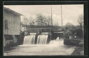 Carte postale Casteljaloux-les-Bains, Chute du Moulin de Lannes