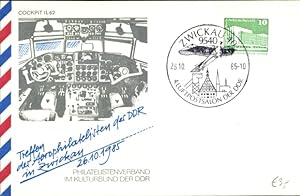 Ansichtskarte / Postkarte Philatelistenverband im Kulturbund der DDR, Cockpit IL62