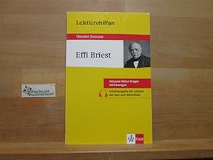 Bild des Verkufers fr Lektrehilfen Theodor Fontane, "Effi Briest". von Hanns-Peter Reisner und Rainer Siegle zum Verkauf von Antiquariat im Kaiserviertel | Wimbauer Buchversand