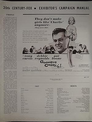 Seller image for Goodbye Charlie Pressbook 1964 Tony Curtis, Debbie Reynolds for sale by AcornBooksNH