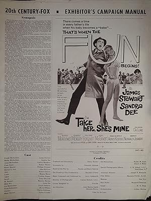 Seller image for Take Her, She's Mine Pressbook 1963 James Stewart, Sandra Dee for sale by AcornBooksNH